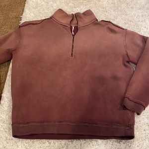 Free People 1/4 zip sweat shirt!